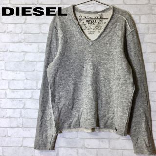 ディーゼル(DIESEL)の【DIESEL】ディーゼル Vネック カットソー ヴィンテージ加工/Lサイズ(Tシャツ/カットソー(七分/長袖))