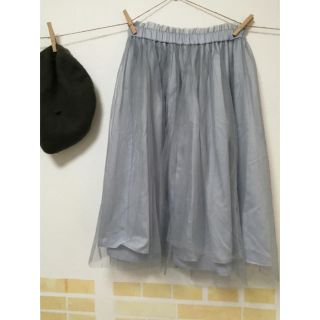 ダブルクローゼット(w closet)の w closet チュールスカート(ひざ丈スカート)