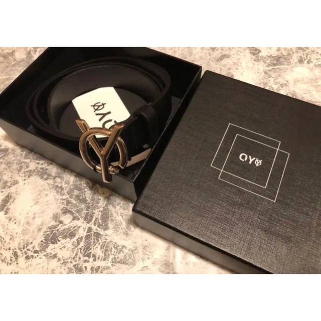 OY LOGO LEATHER BELT オーワイ ロゴ レザー ベルト