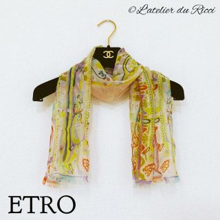 エトロ(ETRO)の《美品》ETRO エトロ 定番 差し色に◎ グリーン系 スカーフ(バンダナ/スカーフ)