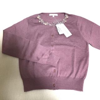 プロポーションボディドレッシング(PROPORTION BODY DRESSING)の【新品・未使用品♡】プロポ☆くすみピンク ✧︎*ジュエルニットカーディガン (カーディガン)