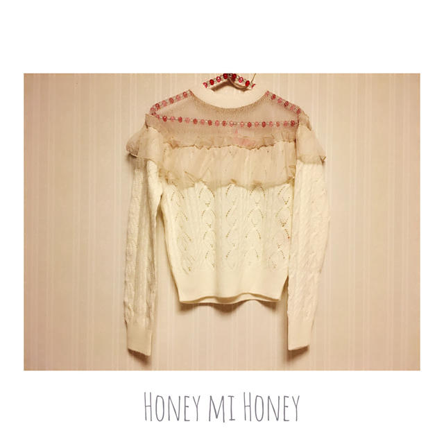 Honey mi Honey(ハニーミーハニー)の bulky tulle knit レディースのトップス(ニット/セーター)の商品写真
