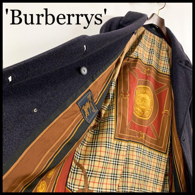 ☆希少☆ Burberry カシミヤ混合 ノバチェック スカーフ柄 ロングコート-