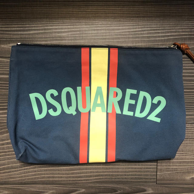 【DSQUARED2】ディースクエアード/クラッチバッグ/青系/良品