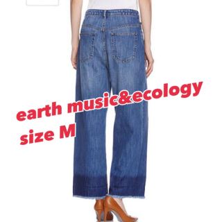 アースミュージックアンドエコロジー(earth music & ecology)の⑤⑦③earth music&ecology 裾フリンジワイドデニムパンツ M(デニム/ジーンズ)