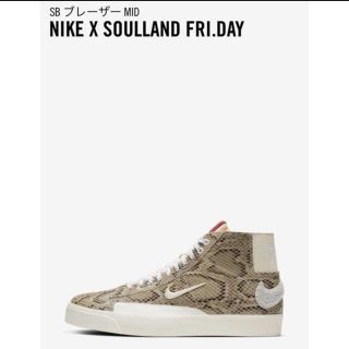 ナイキ(NIKE)のNIKE SB BLAZER MID QS×SOULLAND 28cm(スニーカー)