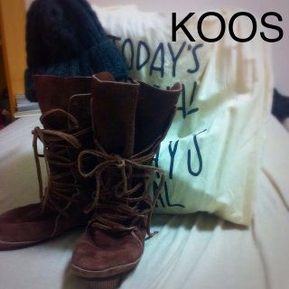 ニコアンド(niko and...)のKOOS☆本革編み上げミドルブーツ(ブーツ)