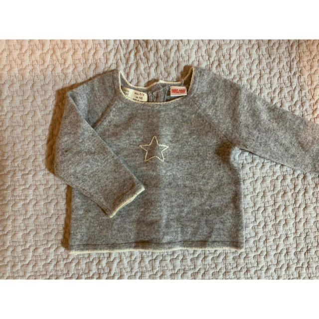 ZARA KIDS(ザラキッズ)のzaraベビー　ニットカーディガン　70 キッズ/ベビー/マタニティのベビー服(~85cm)(カーディガン/ボレロ)の商品写真