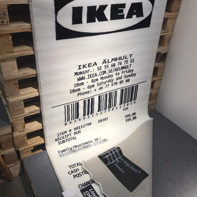 新品未開封】ヴァージル IKEA MARKERAD マルケラッド レシートラグ-