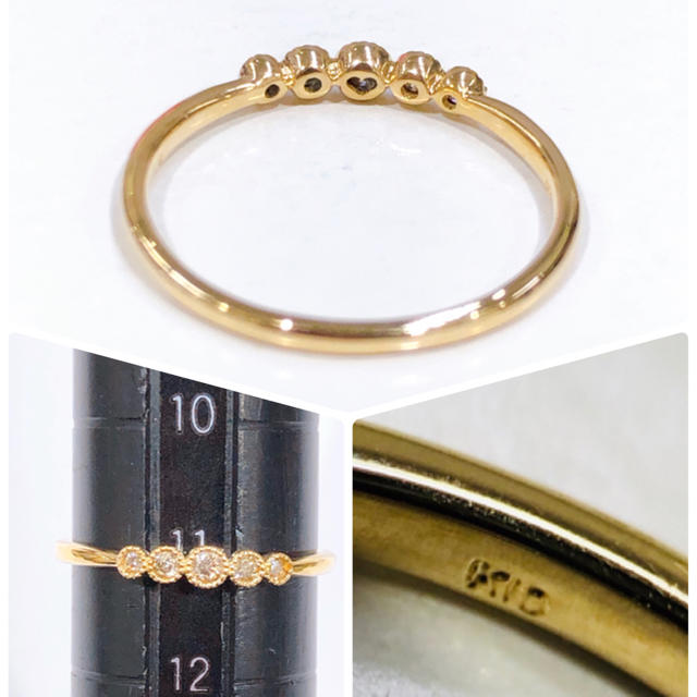 K10 ダイヤモンド リング レディースのアクセサリー(リング(指輪))の商品写真