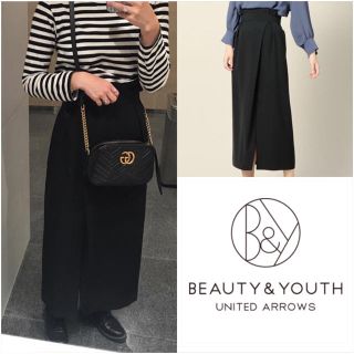 ビューティアンドユースユナイテッドアローズ(BEAUTY&YOUTH UNITED ARROWS)のBY タックスリットハイウエストスカート M(ロングスカート)