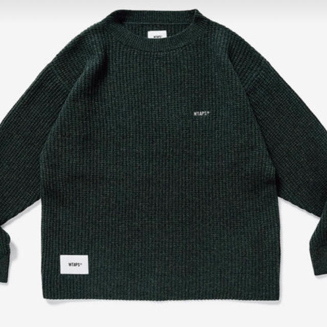 W)taps(ダブルタップス)の完売品　WTAPS WAFFLE / SWEATER. WOOL オリーブ M メンズのトップス(ニット/セーター)の商品写真