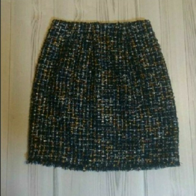 ANAYI(アナイ)のANAYI アナイ ラメ ミックスツイード スカート ウール マルチカラー 38 レディースのスカート(ミニスカート)の商品写真