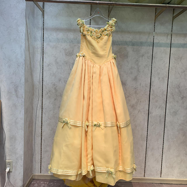 ウェディングドレス今日明日の限定価格！¥13,000→¥8,000カクテルドレス♡黄色