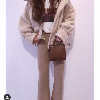 マウジー(moussy)のRIB FLARE KNIT パンツ　MOUSSY(その他)