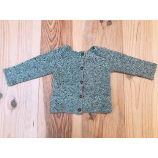 プチバトー(PETIT BATEAU)の美品★プチバトー カーディガン グレー 70(カーディガン/ボレロ)