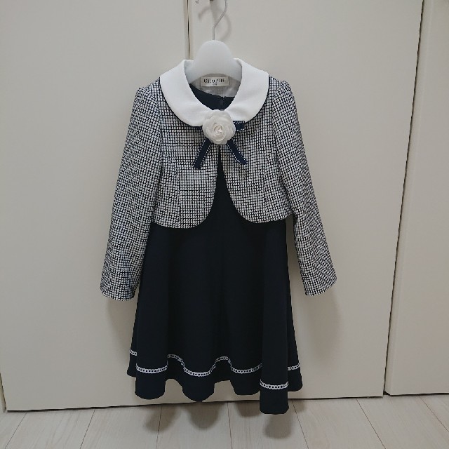 【はっぱみお様専用】キッズ フォーマル ワンピース 115cm キッズ/ベビー/マタニティのキッズ服女の子用(90cm~)(ドレス/フォーマル)の商品写真