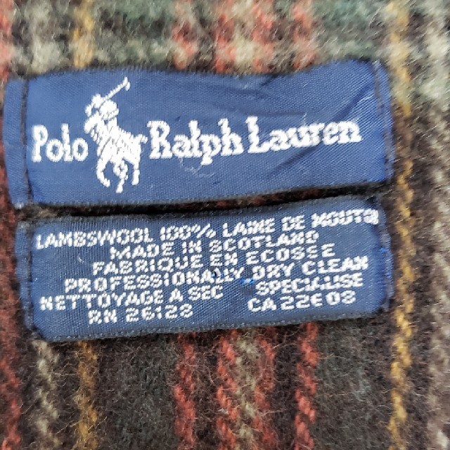 POLO RALPH LAUREN(ポロラルフローレン)の値下げポロラルフローレンLAMBSWOOL100％メードインスコットランド レディースのファッション小物(マフラー/ショール)の商品写真