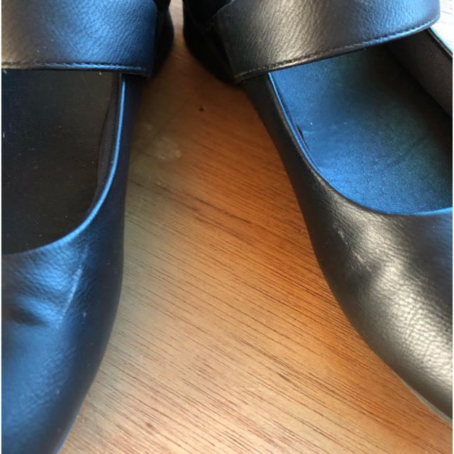 黒　レディース ペタンコシューズ　美品　23.5cm レディースの靴/シューズ(バレエシューズ)の商品写真