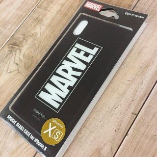 マーベル(MARVEL)のMARVEL iPhoneX/Xs 硬質ガラス素材 スマホケース MV131B(iPhoneケース)