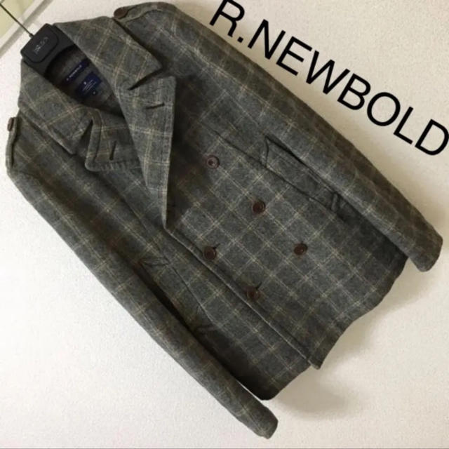 ◆R.NEWBOLD ポールスミス◆ウインドペンチェック ピーコート エポレット