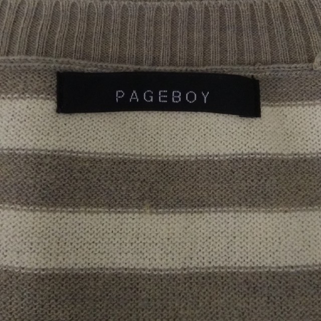 PAGEBOY(ページボーイ)のボーダーニットセーター レディースのトップス(カットソー(半袖/袖なし))の商品写真