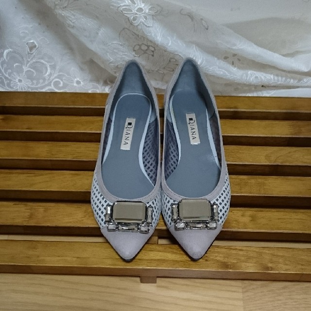 DIANA(ダイアナ)のハーミット様専用<DIANA>ローヒールパンプス 22.5cm レディースの靴/シューズ(バレエシューズ)の商品写真