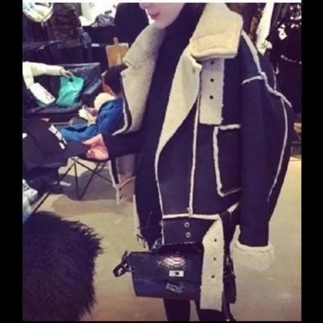 juemi ムートンコート レディースのジャケット/アウター(ライダースジャケット)の商品写真