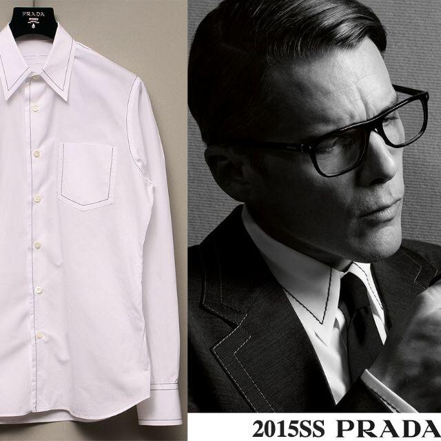 PRADA(プラダ)のPRADA 2015SS ステッチ シャツ2枚セット メンズのジャケット/アウター(テーラードジャケット)の商品写真