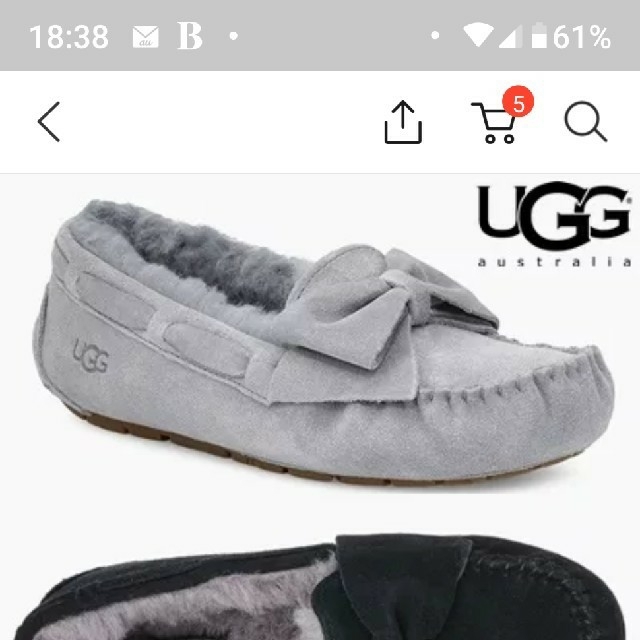 UGG(アグ)のUGG グレームートンリボンスリッポン レディースの靴/シューズ(スリッポン/モカシン)の商品写真