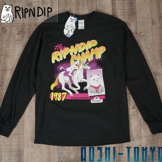 シュプリーム(Supreme)の◆新作◆RIPNDIP CHAMP ロングTシャツ / Mサイズ(Tシャツ/カットソー(七分/長袖))