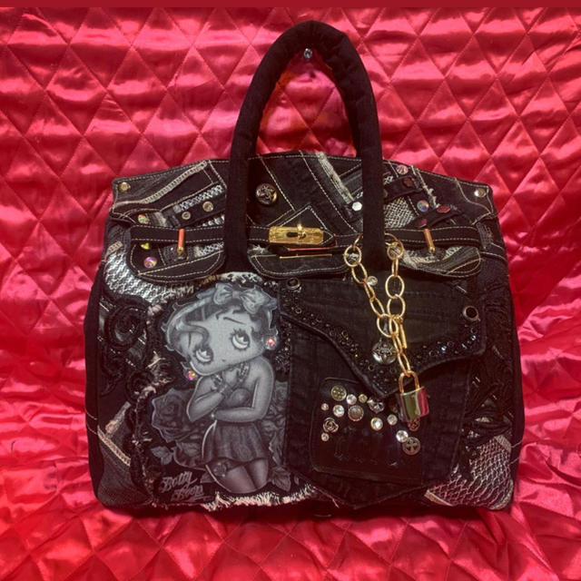 国内企業販売 デニムリメイク ベティちゃん bettyboop バッグ