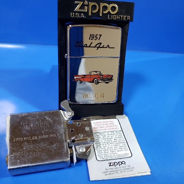 ZIPPO(ジッポー)のヴィンテージ新品❤90L'ZIPPO♥1957BELAIRベルエア❤送料無料 メンズのファッション小物(タバコグッズ)の商品写真