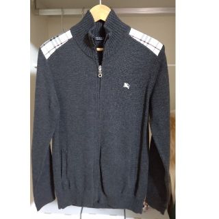 バーバリーブラックレーベル(BURBERRY BLACK LABEL)のジップアップニット(ニット/セーター)