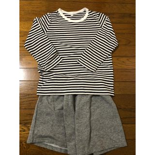 ムジルシリョウヒン(MUJI (無印良品))の無印良品 長袖 ハーフパンツ 男女兼用 110 120(Tシャツ/カットソー)