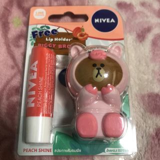 ニベア(ニベア)のニベア リップ LINE FRIENDS  ライン  ブラウン NIVEA(リップケア/リップクリーム)