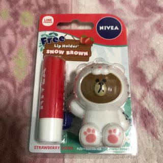 ニベア(ニベア)のニベア リップ LINE FRIENDS  ライン  ブラウン NIVEA(リップケア/リップクリーム)