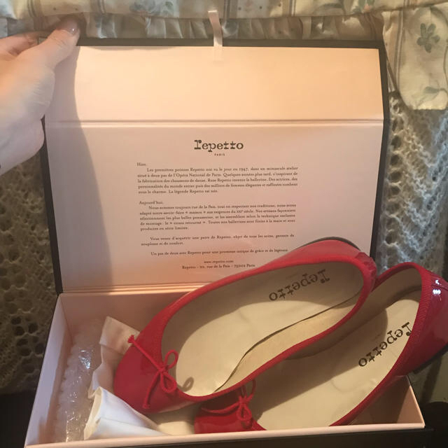 repetto(レペット)の最終価格❤️repetto ballet shoes red 37. レディースの靴/シューズ(バレエシューズ)の商品写真