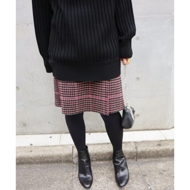 IENA(イエナ)の17AW美品Wフェイスリバーシブル ミニ丈スカート34 レディースのスカート(ひざ丈スカート)の商品写真