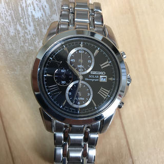 セイコー(SEIKO)のSEIKO セイコー クロノグラフ 美品 ソーラー 腕時計。(腕時計(アナログ))