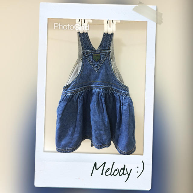 babyGAP(ベビーギャップ)のGAPデニムフレアージャンスカ6〜12M キッズ/ベビー/マタニティのベビー服(~85cm)(ワンピース)の商品写真