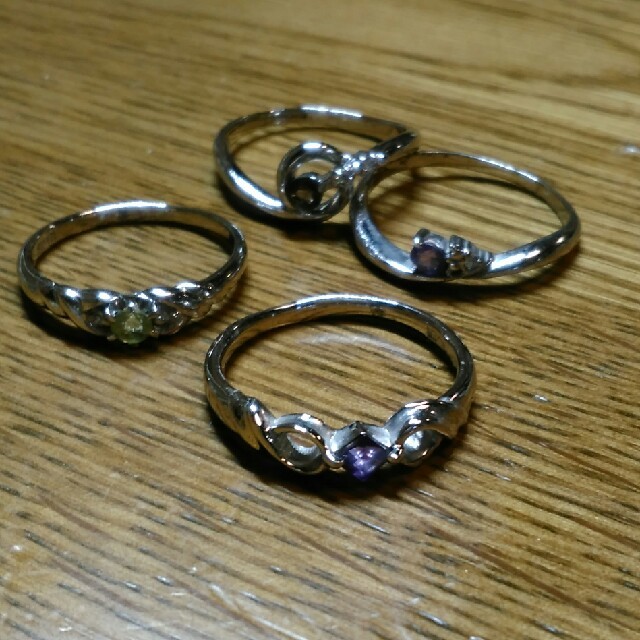 FELISSIMO(フェリシモ)の天然石リング　4個セット レディースのアクセサリー(リング(指輪))の商品写真