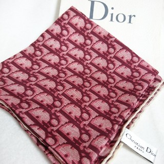クリスチャンディオール(Christian Dior)の正規【C.Dior】総柄　トロッター　スカーフ　ピンク(バンダナ/スカーフ)