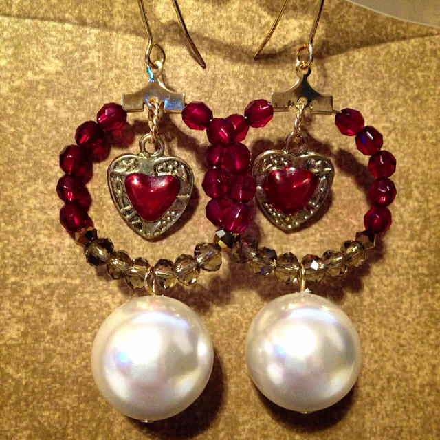 heart&pearl*ピアス レディースのアクセサリー(ピアス)の商品写真