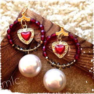 heart&pearl*ピアス(ピアス)