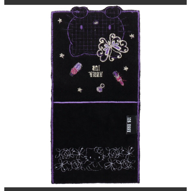 ANNA SUI(アナスイ)の【新品タグ付】アナスイ×キティ💗ポケット ハンカチ ブラック レディースのファッション小物(ハンカチ)の商品写真