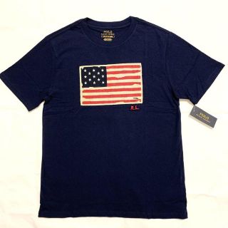 ポロラルフローレン(POLO RALPH LAUREN)の大人も着られる！ラルフローレン 星条旗 Tシャツ ネイビー XLサイズ.(Tシャツ/カットソー)