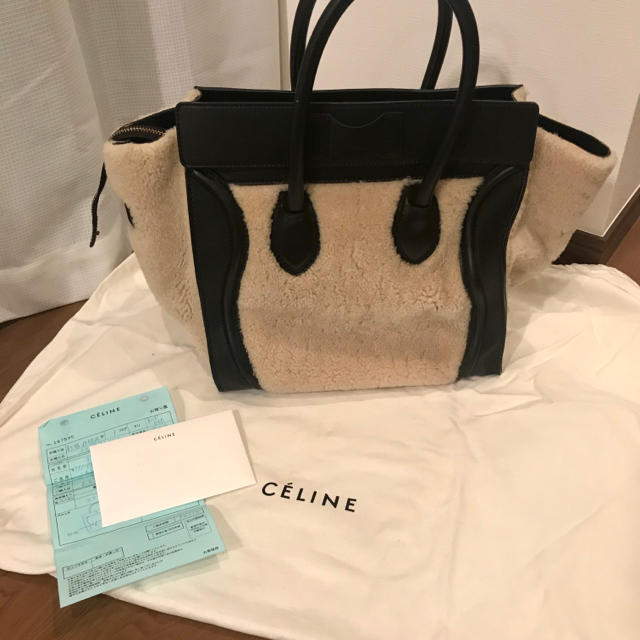 celine(セリーヌ)のCELINE セリーヌ ラゲージミニ カーフ×ムートン レディースのバッグ(ハンドバッグ)の商品写真