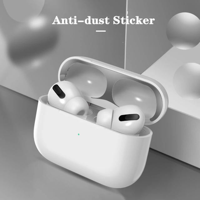 AirPods  Pro ダストガード　シルバー スマホ/家電/カメラのスマホアクセサリー(保護フィルム)の商品写真