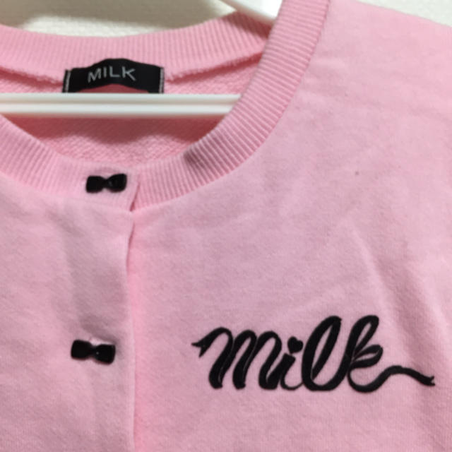 MILK(ミルク)のMILK リボンボタンカーデ レディースのトップス(カーディガン)の商品写真